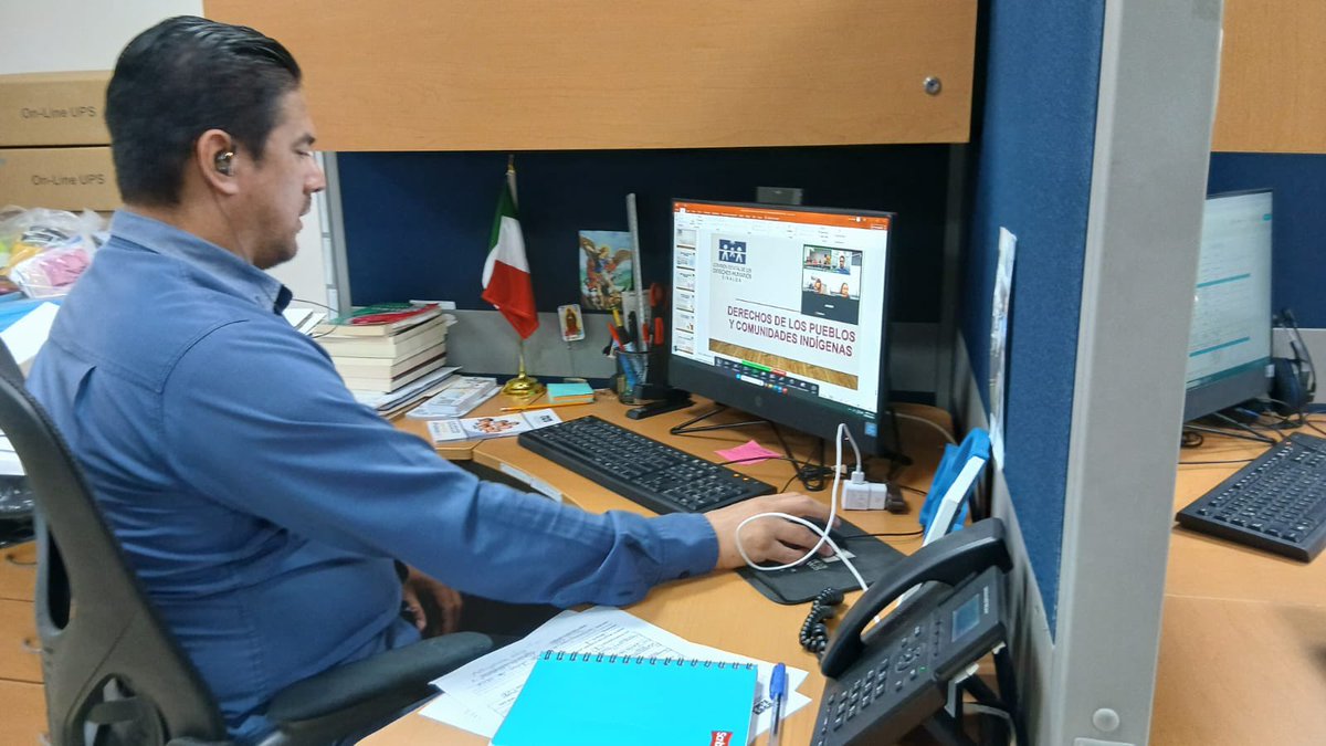 CEDHSinaloa's tweet photo. 📌 Personal de la #CEDHSinaloa, impartio via virtual el tema de "Derechos de las Personas pertenecientes a pueblos y comunidades indigenas" a personal administrativo de la Agricola Chaparral y AgroIndustrias Tombell https://t.co/vrHY1POcAX
