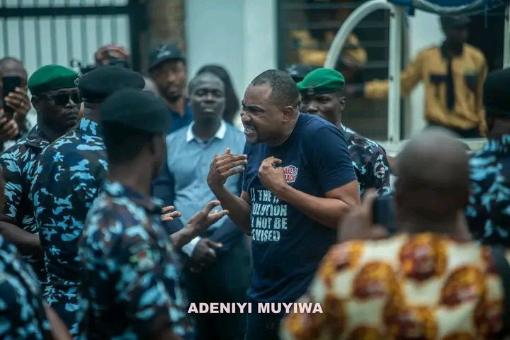 TIB_Delta_State's tweet photo. Surrounded, but not silenced. Intimidated, but not defeated. The demand remains: Bring back our children and teachers. Now.

#BringBackOurChildren #BringBackOurTeachers #EndInsecurityNow https://t.co/iC5Rmktt7n
