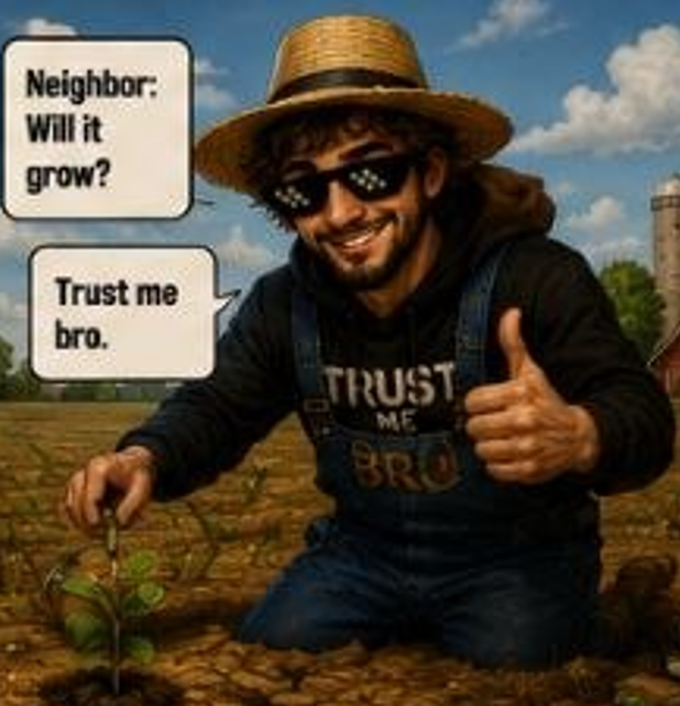 cointrustmebro's tweet photo. NEIGHBOR:
WILL IT GROW?
TRUST ME BRO https://t.co/7Lu873KlsU