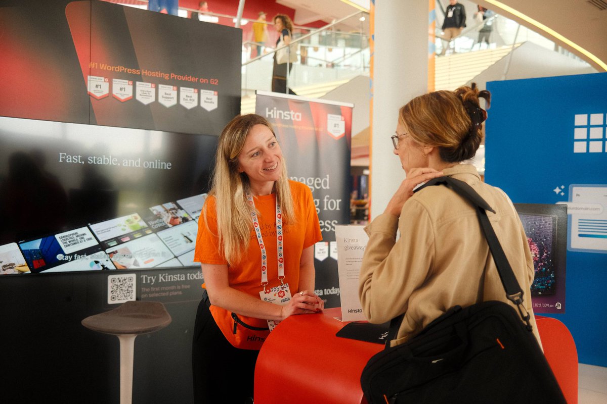 kinsta's tweet photo. The energy at WordCamp Europe 2026 here in Kraków has been absolutely unmatched! 

Let’s keep this momentum going! Drop by the Kinsta booth, meet our incredible team, and talk managed hosting before the event wraps up.

#WCEU2026 #WordCampEurope #WordPressCommunity #Kinsta https://t.co/PjQnSnP190