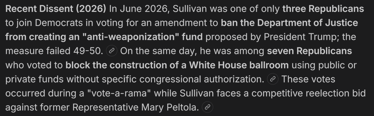 1AKConservative's tweet photo. @SenDanSullivan @POTUS It'll be hard to vote for you this time. Why did you vote against President Trump? Every time you do so it's a vote against the people who put him in office. Without having a damn good reason, you are becoming a hard sell. DO NOT try to appease the left, you'll fail/become one. https://t.co/8gZddPdbIF