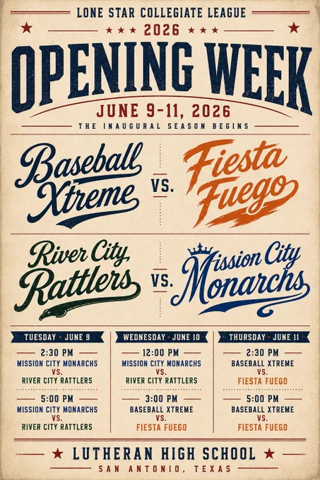 Image from LoneStarCollegiateLeague (@LSCL_tx)