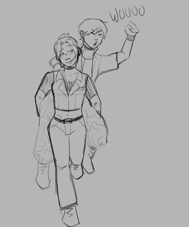 cornersev's tweet photo. welp. day 1. drawing claire and steve everyday until re:veronica drops https://t.co/5F7pB3VpTP