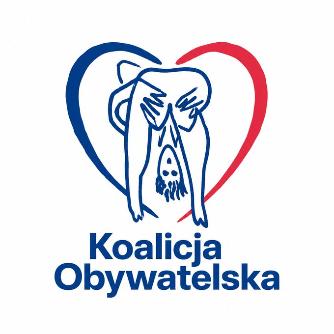 Vito82488734's tweet photo. Prawdziwa sztuka inspiruje. Tak powstało nowe logo Koalicji Obywatelskiej. https://t.co/HWlL6DRCtT