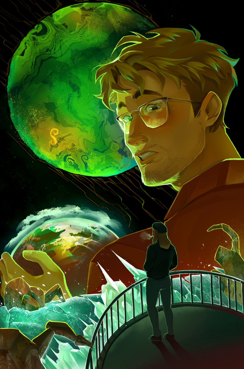 KingDDundo's tweet photo. Project Hail Mary fanart for aroace pride I guess #PHM https://t.co/ywXt3yKe4g