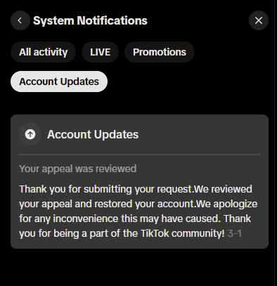 AsterNullbyte's tweet photo. Hey @TikTokSupport 

When the fuck was I given notice of my videos being limited?? (Appeal is from when you guys also banned me for no reason) https://t.co/adYwlKdXL9