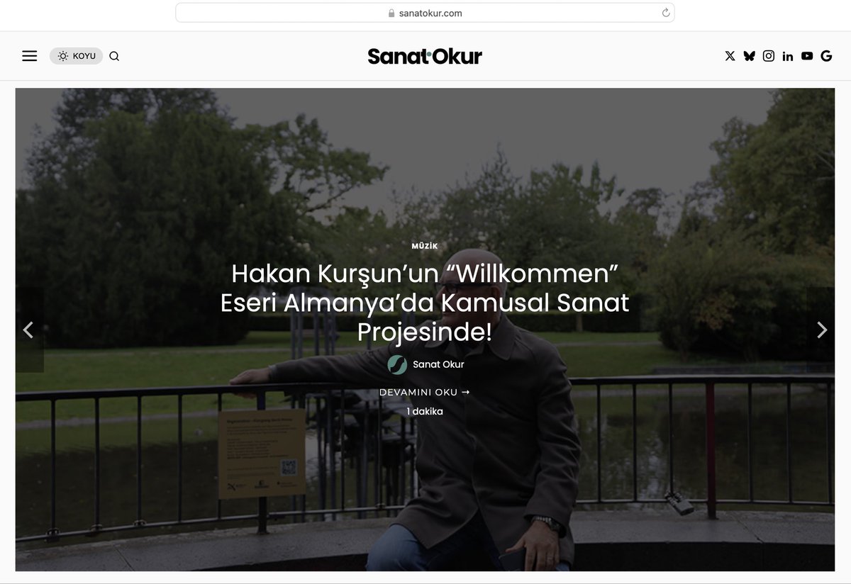 hakankursun's tweet photo. Willkommen Sanat Okur web sitesinde! 
Çok sağolun
Selamlar
@sanatokur 

https://t.co/wg6Uv8E3mn https://t.co/CTqIKzr3eg