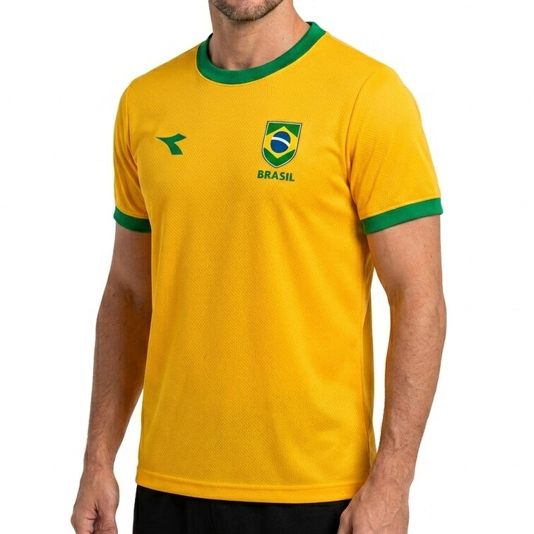 seutroxa's tweet photo. Camiseta Brasil: R$41,99. Antes: R$99,99. 🏆 Não dá pra perder uma dessa pra Copa 2026! Estilo e economia juntos. 🌟 #Lyanco #tanocloobe #promocao https://t.co/aqSlKLDaRk https://t.co/tE0LKpl5Zg