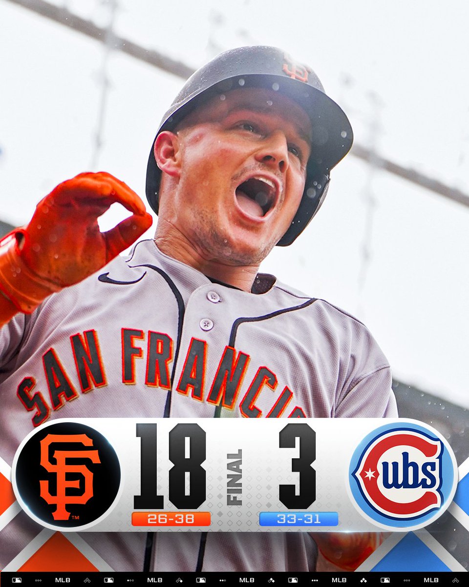 MLB's tweet photo. Matt Chapman, Willy Adames and Casey Schmitt all hit 2 homers in an offensive explosion for the @SFGiants! https://t.co/vRcM4yvd5K