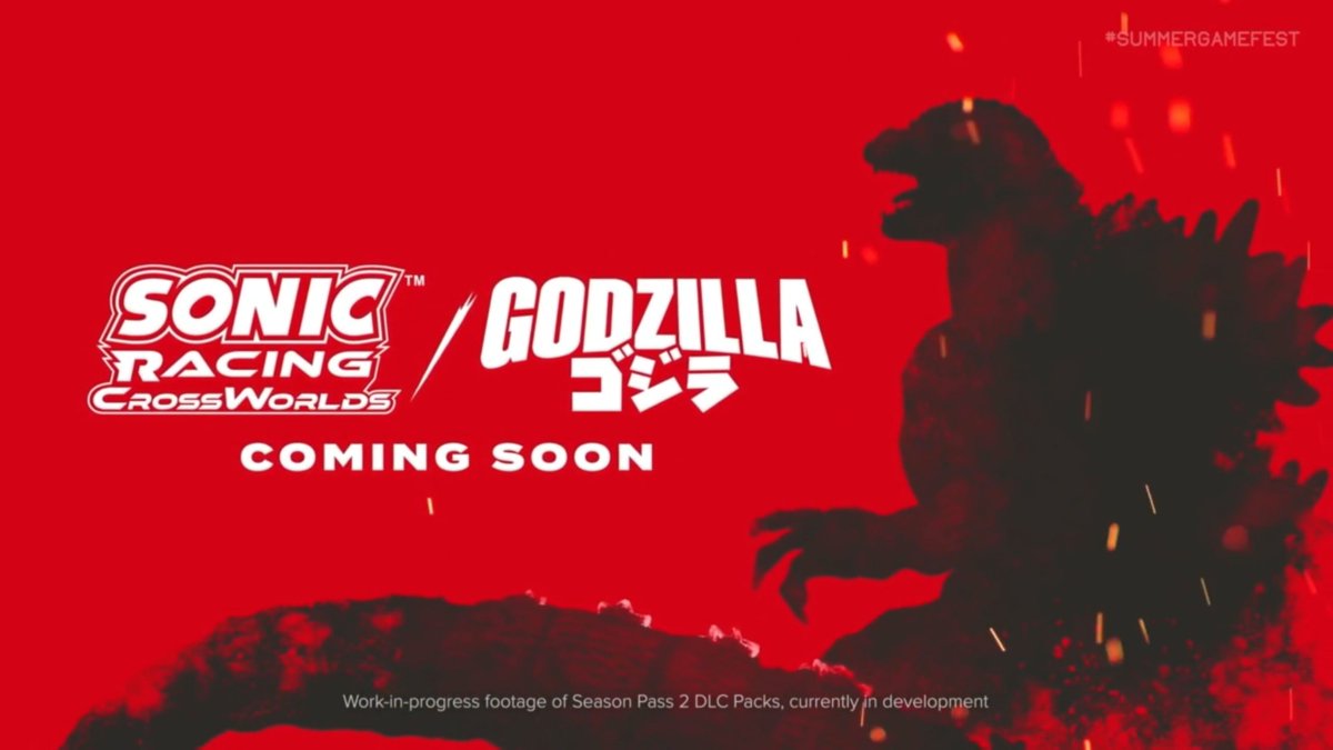 Wario64's tweet photo. Sonic Racing CrossWorlds year two:

-Godzilla
-Evangelion

and Sonic Pico Park https://t.co/9z7VsM7SjD