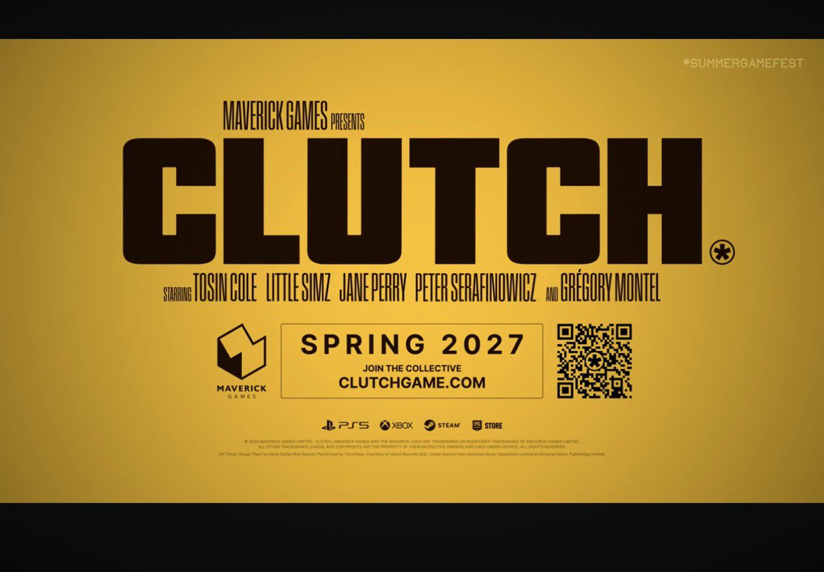 Dadandgames's tweet photo. @MaverickGames Clutch is coming spring 2027 #summergamefest #clutch https://t.co/ak2Q9heOXz