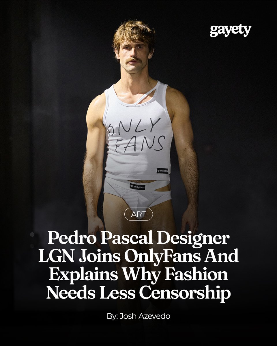 gayety's tweet photo. Queer menswear designer LGN is turning heads with a bold new move, joining OnlyFans as a creator while rethinking fashion and creative freedom. 

In our exclusive interview, he opens up about why the platform feels like a 'safe space' for queer expression and how eroticism shapes everything he designs.

🔗⁠: https://t.co/v7hEBkM0zS