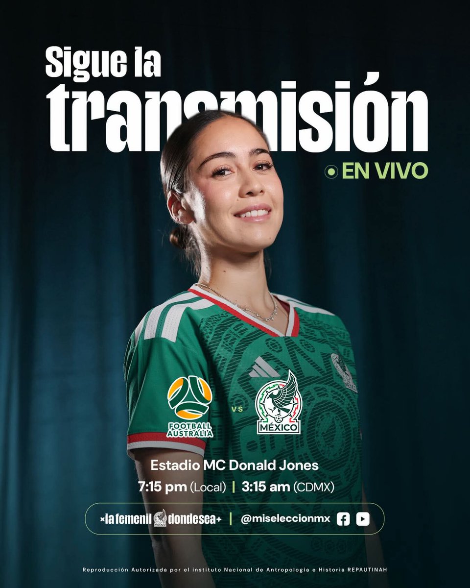 ActionSpZoneMx's tweet photo. La selección mexicana femenil tendrá partido amistoso en tierras australianas , cuando se enfrenten a las matildas. 
El partido de jugará este sábado 06 de junio, dará inicio a las 7:15 PM (hora Australia) , 03:15 AM (Hora CDMX).
Será transmitido en vivo en el canal de Youtube y Facebook.
