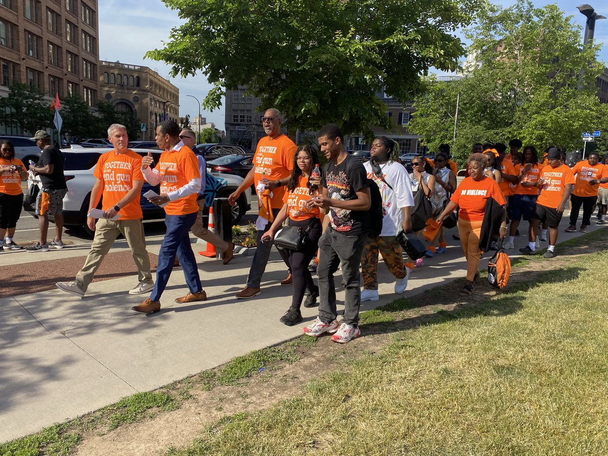 CountyExecBello's tweet photo. Thank you to everyone who joined tonight’s Wear Orange Rally to End Gun Violence at Parcel 5. Gun violence and domestic violence impact every corner of our community and preventing both takes all of us working together. Monroe County will continue investing in these programs. https://t.co/zLnhJYXXf6
