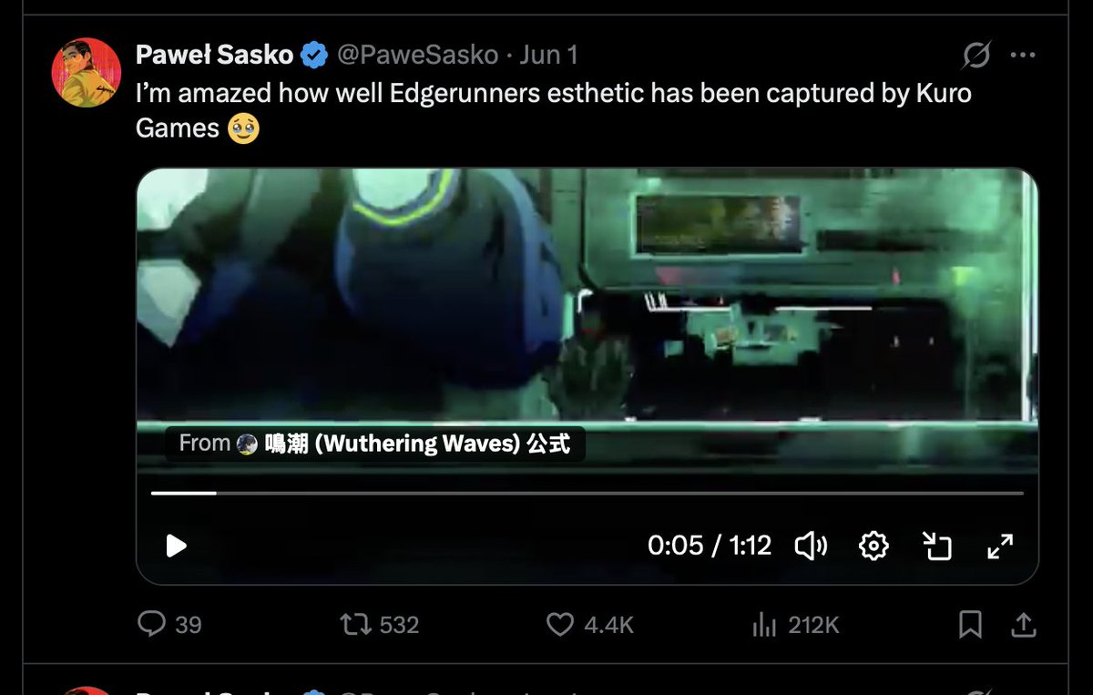 NwosuLucas's tweet photo. @weeabob CP Associate Game Director: WuWa has been able to capture Edgerunners aesthetic well

"Weeabob" from twitter: They've sucked out all the aura

I wonder who is more reliable https://t.co/ZlNfbDVfXy