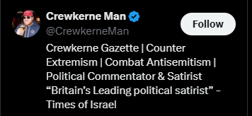 jackh337's tweet photo. @CrewkerneMan @Polly778899 you are damaging the cause of combatting antisemitism right now https://t.co/WKJTTQ0CJT