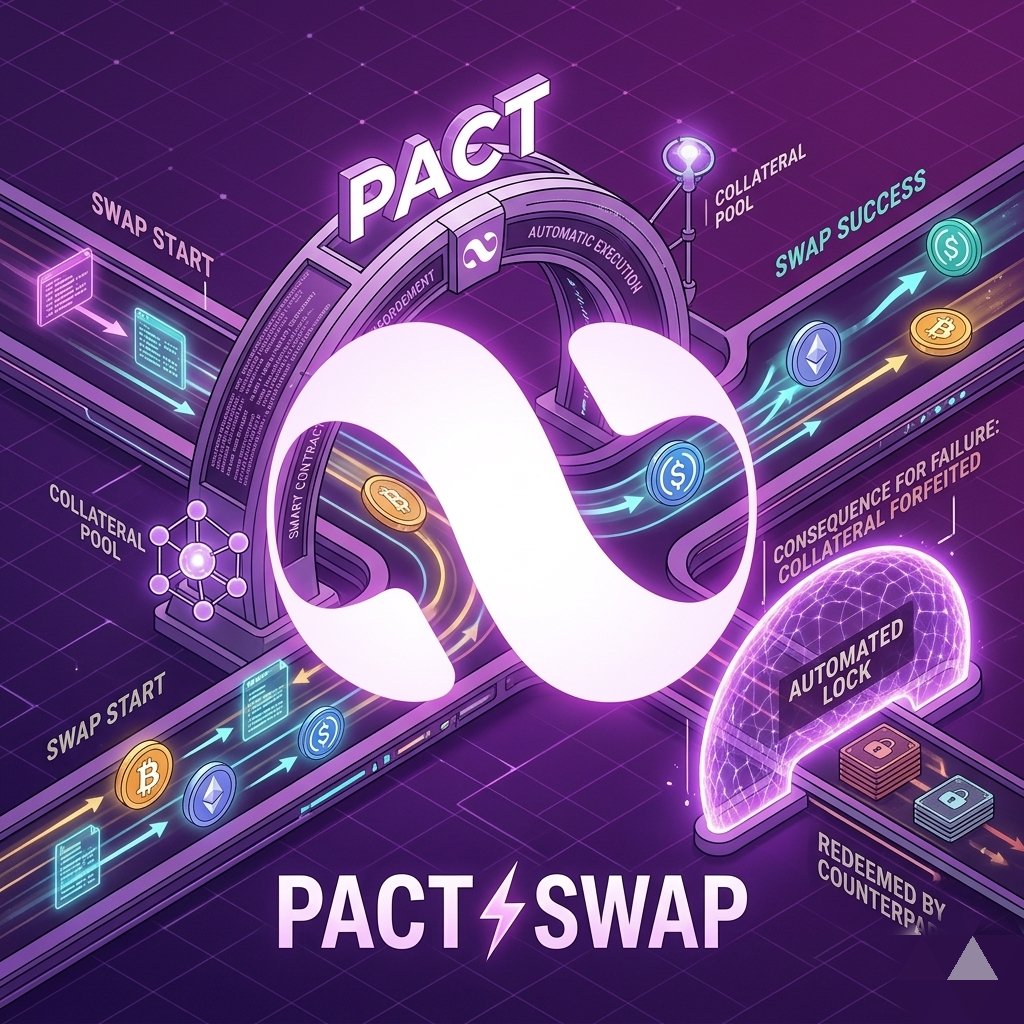 ace8web3's tweet photo. Every swap should have consequences for a failure. 
@Pact_Swap makes that automatic with collateral backed execution and smart contract enforcement. 

#Pact_Swap https://t.co/jrPTKDSe7m