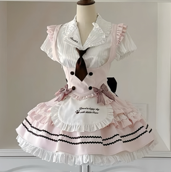 yumekawa_girl77's tweet photo. 全3カラー　ネクタイ付きストライプメイド服💖 https://t.co/VND9w04IZq