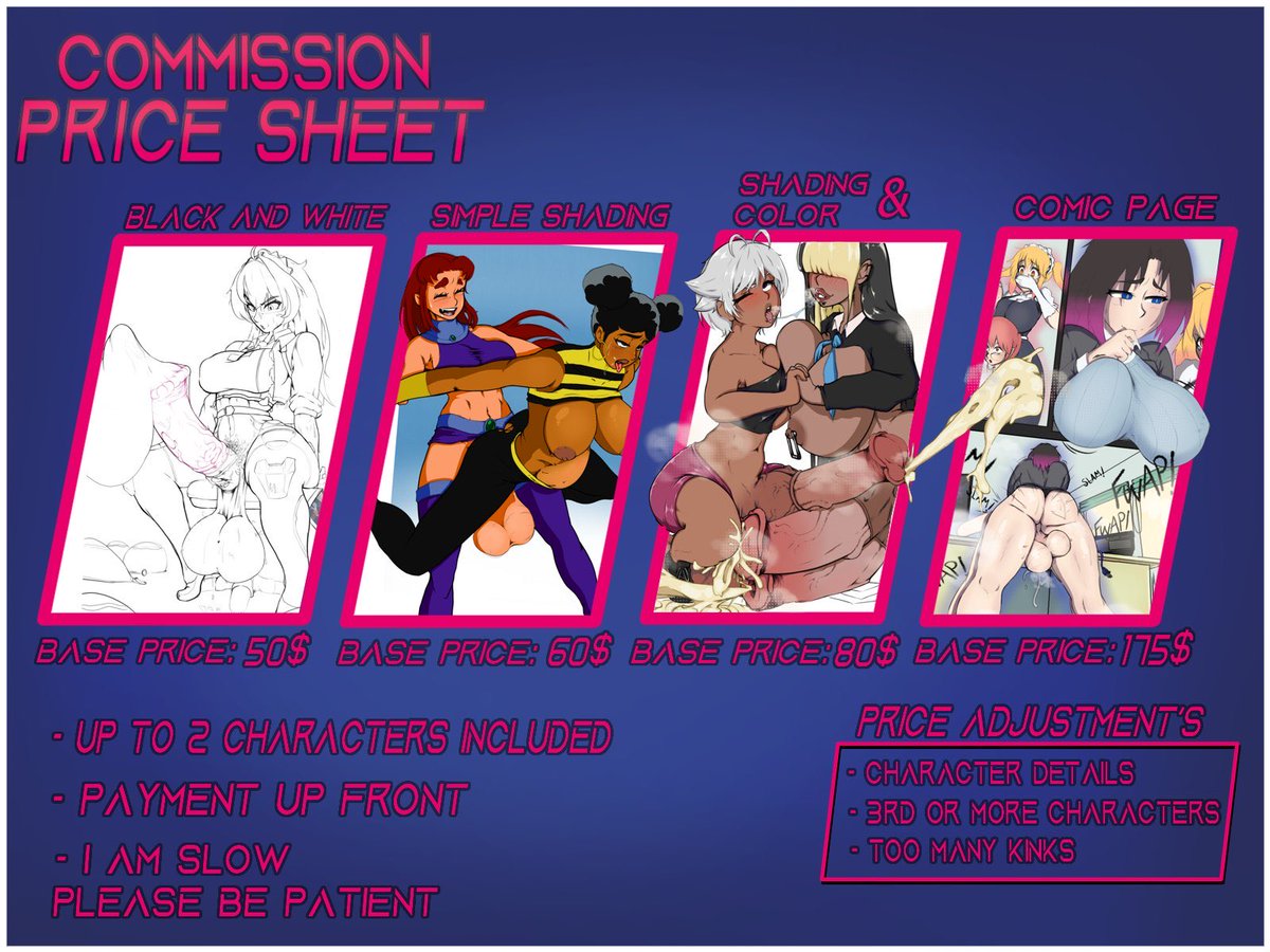 hentaidges's tweet photo. Howdy y’all! I’m opening up commissions again and can’t wait to hear your raunchy idea’s! I’d love some #furry commissions if possible. 😈 #hentai #NSWF https://t.co/oJ3Zavjlbj