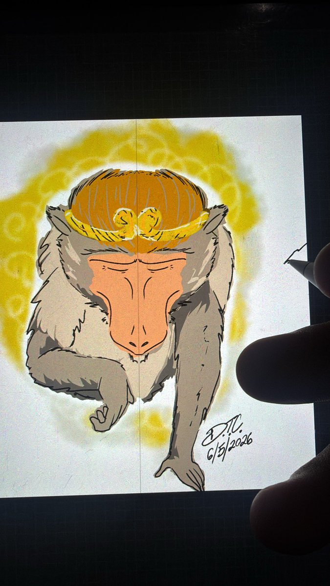 DTROY365's tweet photo. #monkey #procreate #art #noai #digitalart https://t.co/OIp707pMS1
