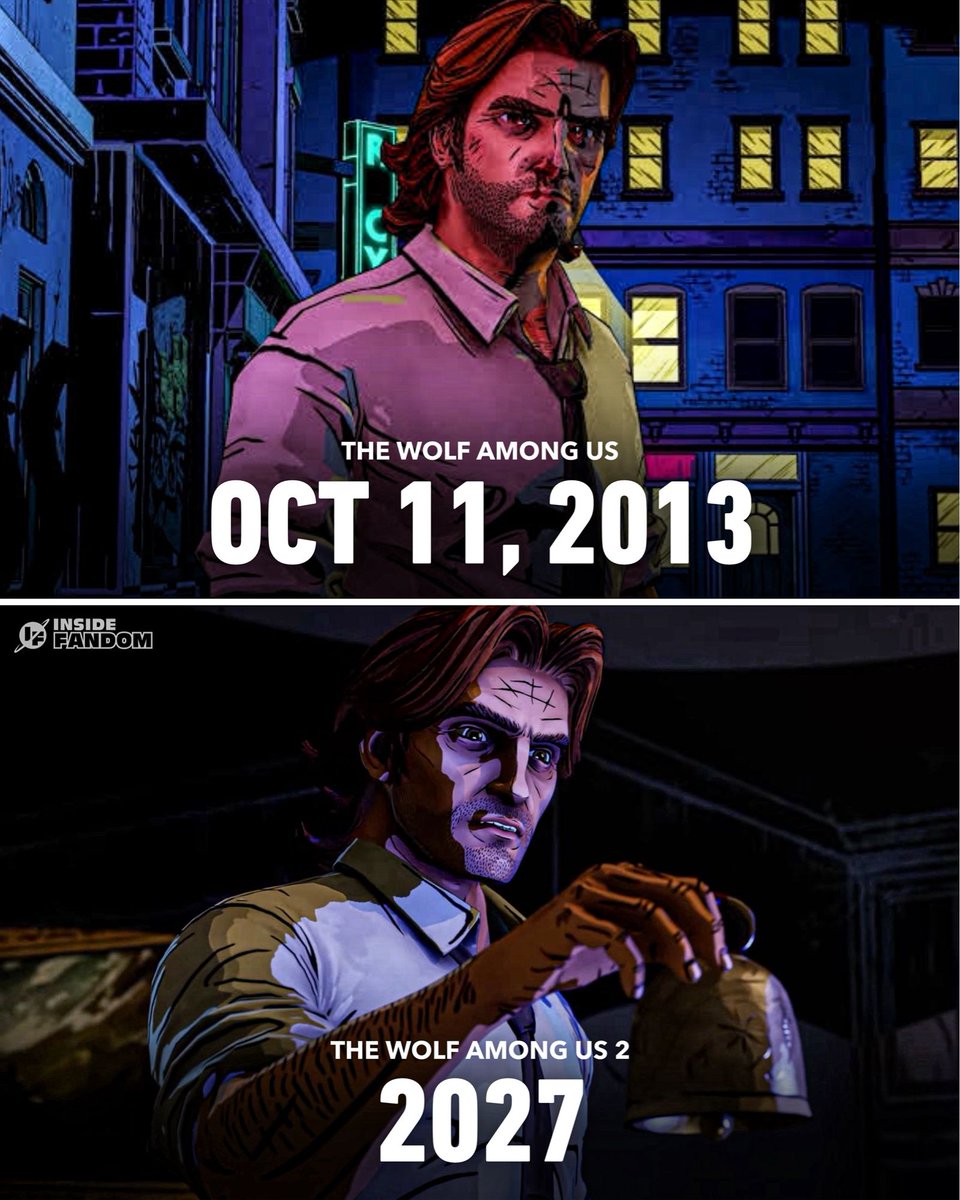 InsideFandom's tweet photo. ‘THE WOLF AMONG US 2’ is officially set to release in 2027. https://t.co/swjZpWnsDI