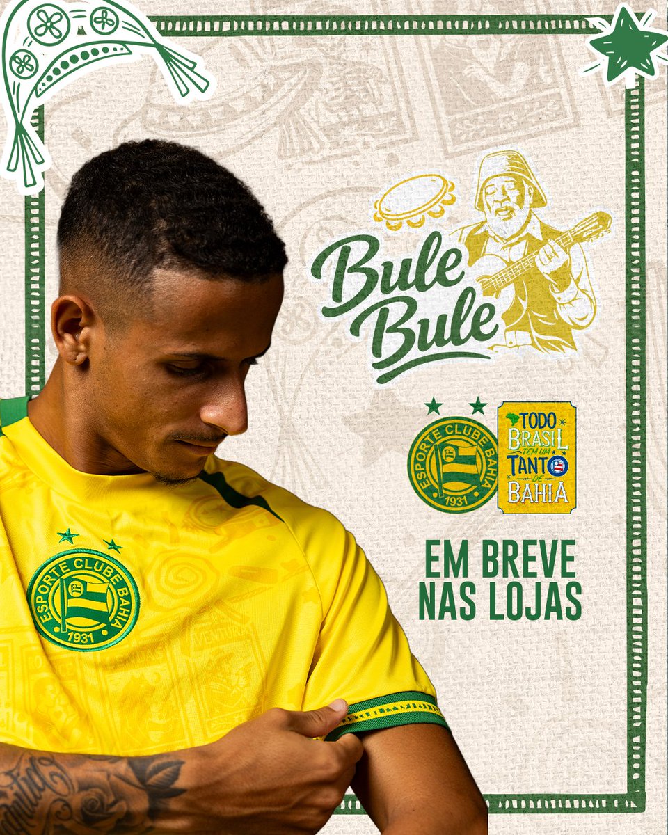 ecbahia's tweet photo. "𝑂 𝑛𝑜𝑠𝑠𝑜 𝐵𝑟𝑎𝑠𝑖𝑙 𝑎𝑚𝑎𝑑𝑜
𝑁𝑎𝑠𝑐𝑒𝑢 𝑎𝑞𝑢𝑖 𝑛𝑎 𝐵𝑎ℎ𝑖𝑎"

Novas #CamisasBuleBule pra Copa e pro São João. Em breve nas @LojaDoBahia! 🫱🏽‍🫲🏻 #BBMP #TudoTemBahia #BahiaClubeDoPovo https://t.co/geyWSLt098