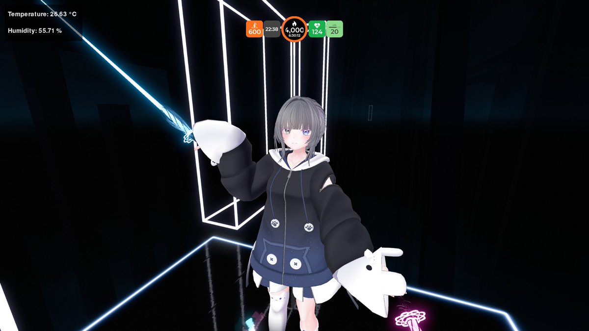 blaze_5161's tweet photo. Good morning/Good night! ✨

I've finished a 6.5-hour VR session, burning 4000 kcal in #YUR 🔥🔥
HR mean/p25/p50/p75: 125/118/124/131 bpm
I did 600 squats since $BTC dropped below 60k

Thank you for all the ❤️ &amp; support! 🤗
Avatar: Moe | Outfit: Poppin'Cat

#VR #VRFitness #Moe3D https://t.co/EC7q36AvWd