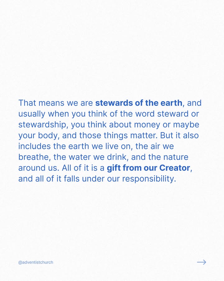 adventistchurch's tweet photo. As marred as this world has become because of sin, it is still beautiful, and it is still our home until God makes all things new (Revelation 21:5). 

But while we wait for that day, we have a responsibility to do our part now. How we treat this earth reflects what we believe about the One who made it.

Share this post to your stories.