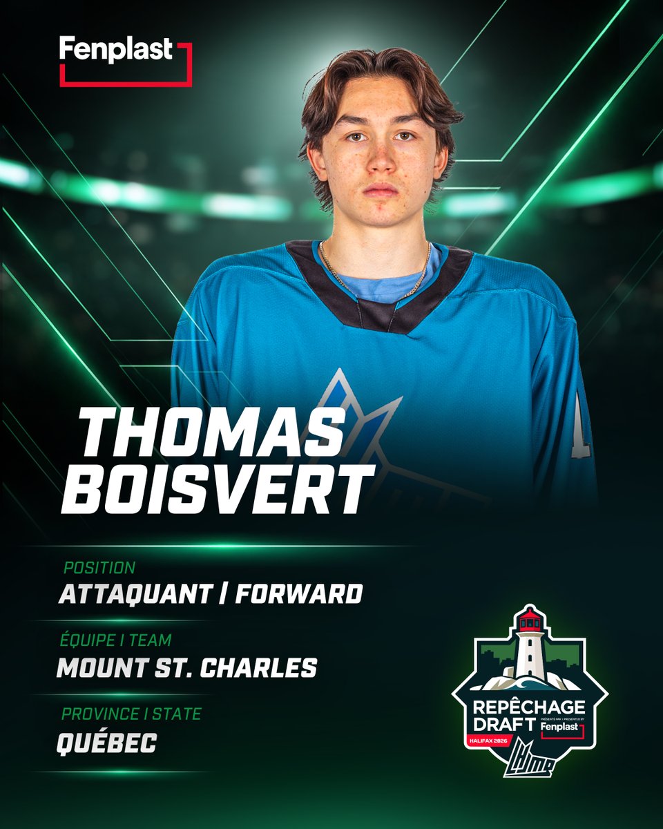 LHJMQ's tweet photo. Avec le tout premier choix du #RepechageLHJMQ, les @HuskiesRn sont fiers de sélectionner... Thomas Boisvert! https://t.co/aWQd4mFSzw
