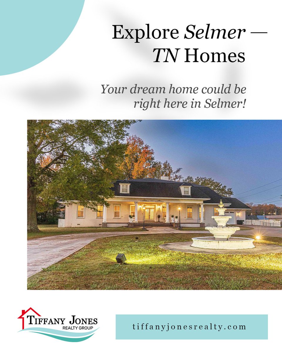 TJRealtyGroup's tweet photo. Looking for a fresh start or a perfect place to call home?

Your dream home could be right here in Selmer!

Discover friendly neighbors, peaceful surroundings, and beautiful homes in Selmer, Tennessee. 

Call (731) 438-3011.

Browse homes for sale at https://t.co/KtMrvpSjoR. https://t.co/fR1mGC3VQE