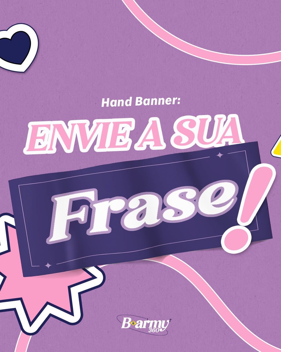 BARMYSTREAM's tweet photo. [🖥️] PROJETOS DE SHOW — HANDBANNER

B-ARMY, está aberto o formulário para sugerir as frases que serão utilizadas nos hand banners para os 3 dias de show

Não deixem de enviar as sugestões de vocês!

(https://t.co/Zii4DbHzHn)

#BARMY360
#BARMYHandBanner
SITE B-ARMY360 NO AR
ENVIA A FRASE B-ARMY