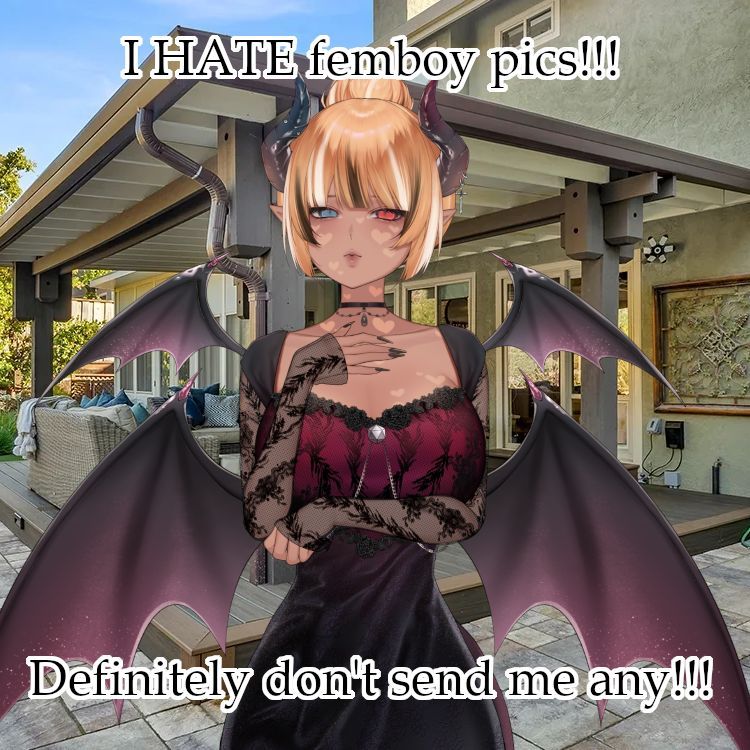 castalico's tweet photo. Femboys are especially cringe in thigh highs and skirts! Who would want to explore that absolute territory?! Please keep all pictures out of my replies! 👀 
#Laughstalia #VTuber #EnVtuber https://t.co/rprrmBS3N8
