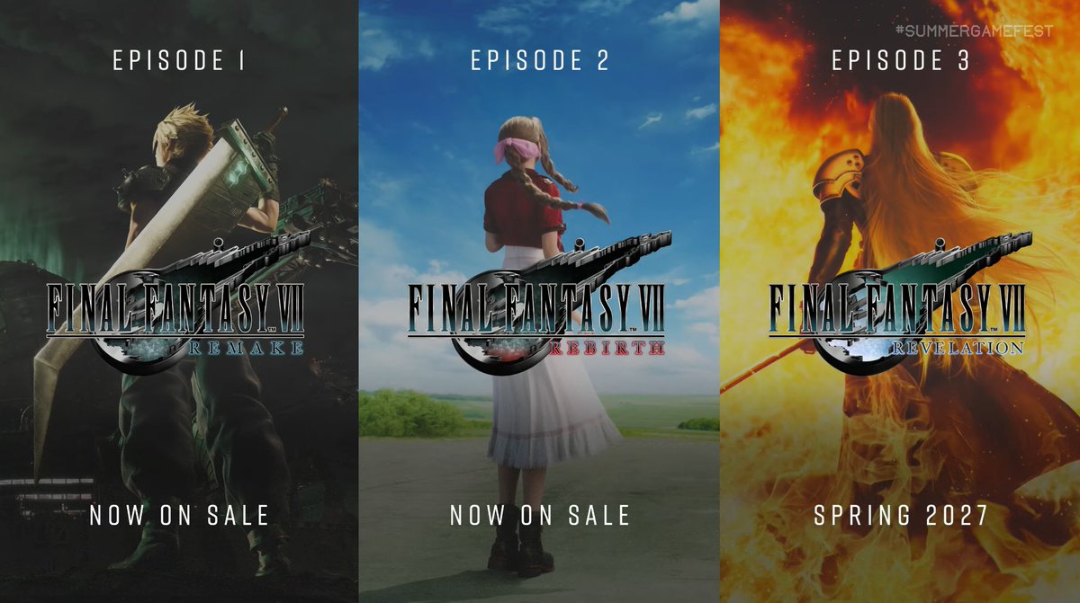 Stealth40k's tweet photo. Final Fantasy VII Remake Trilogy Key Art! https://t.co/tSfbkikluI