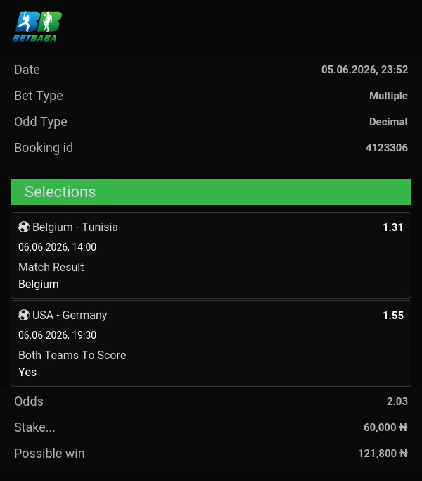 ConvertBetCodes's tweet photo. ANOTHER WINNING 2+ ODDS!! LETS GET THIS WIN
ACTIVELY FUNDING ALL NEW SIGNUPS
GIVING 2K-3K FOR 10 NEW SIGNUPS TO STAKE

Register ON Betbaba here: https://t.co/3ZwluRH8uo (NEW SIGNUPS ONLY)
CODE: 4123306

@SirDavidBent https://t.co/7X39cJMQrk