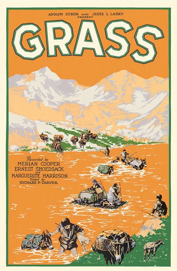 Brickmuppet's tweet photo. Tonight in 2 hours (9pm, EDT 1am UTC) Join Myself and another V-Tuber (Hyasynth Live) over at https://t.co/vGoS8MxXog for a break from the usual as we screen aa absolutely superb documentary film from 1925. GRASS: A NATIONS BATTLE FOR LIFE follows a tribe of nomadic Iranian herders as they do their annual trek as they chase the seasons that provide them with the key to their survival: Grass.