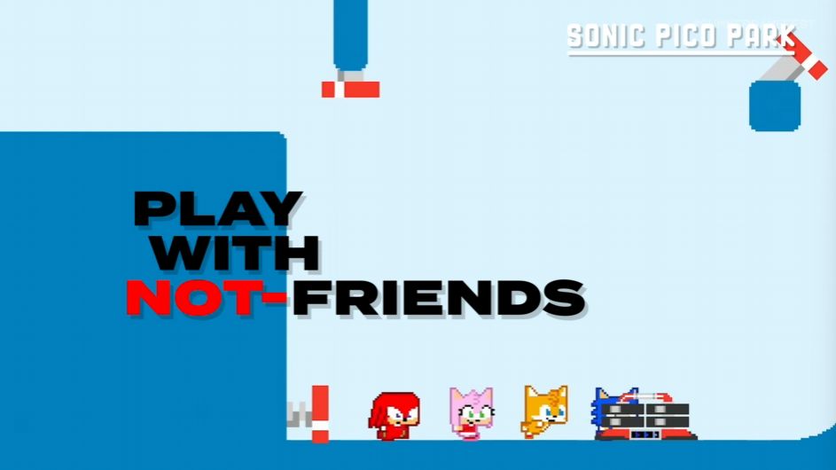 denfaminicogame's tweet photo. 『ソニック』と『PICO PARK』がコラボした新作アクションゲーム『SONIC PICO PARK』発表！2026年中に発売へ 
https://t.co/vmUl2iAzFs

友達とも、友達意外ともプレイできる。ドット絵で描かれたソニック、エイミー、テイルス、ナックルズが登場し、かわいらしく動き回る映像が公開
#SummerGameFest https://t.co/MDMNSs0omd