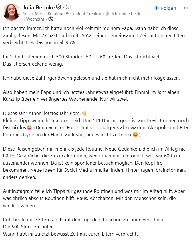 Leseerlaubnis's tweet photo. Das dürfte wohl stimmen. 

Wer 27 ist, hat rund 95 % der Zeit mit seinen Eltern verbracht, die man im gesamten Leben mit den Eltern verbringt. 

(Das ist, wenn man sie nicht am Lebensende der Eltern jahrelang pflegen muss.) https://t.co/iZ1S6E4EIp