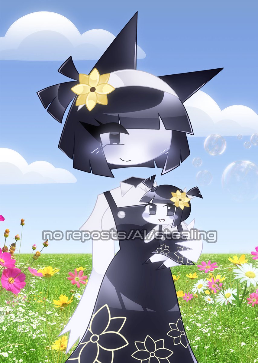 pins_paprika's tweet photo. Miss Bloomie and her daughter Berry :> (her husband mister kyler is the one taking the photo)
#fpe #missbloomie #fpeOC #fpefanart

🌼🌼🌼 https://t.co/I9WoZDF1jA