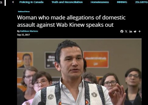 timthielmann's tweet photo. @sitkamedia NDP Premier Wab Kinew was charged with assaulting his girlfriend and convicted of assaulting a cab driver but for some reason you haven’t demanded his resignation yet. Now is your chance! https://t.co/3MN8w2Ar4u