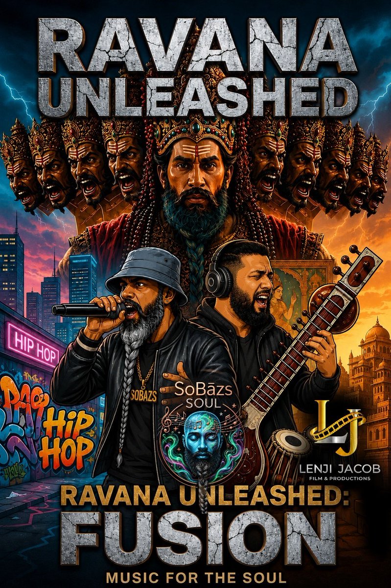 lenjijacob's tweet photo. #Newmusicrelease
⚔️ Not a song. A rebellion.
RAVANA UNLEASHED brings together the fire of Indian mythology and the soul of underground Hip-Hop.
Ten heads. One voice. One beat. Infinite power
https://t.co/aSsNVAUo5D

#RavanaUnleashed #DesiHipHop #BoomBap #IndianMusic #RapFusion https://t.co/4V21O6SyjJ