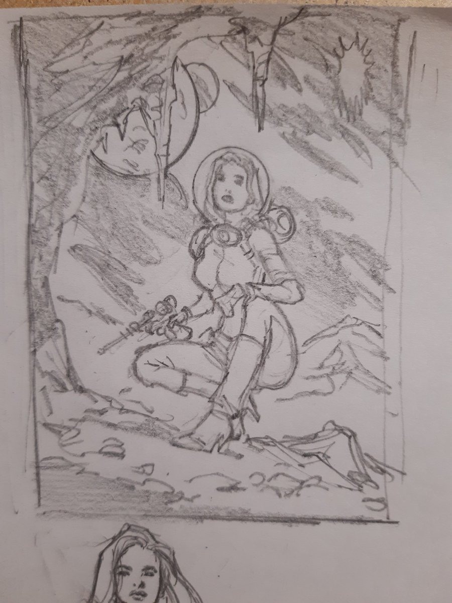 StazJohnson's tweet photo. A couple of last minute space girl doodles &amp; that's me done for today.. https://t.co/r44SoGFu0E