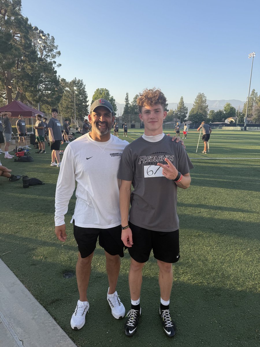 Cole_80_'s tweet photo. Thank you to the @BigRed_Football football staff for the invite to the Redlands camp. @CoachBhakta @CoachTerp_ @Coach_Heffler @DanSwanstrom @CHSCobraFB @BrianBelles3 @deeezz57 @Zepeda4Eddie https://t.co/MrU6AczfWf