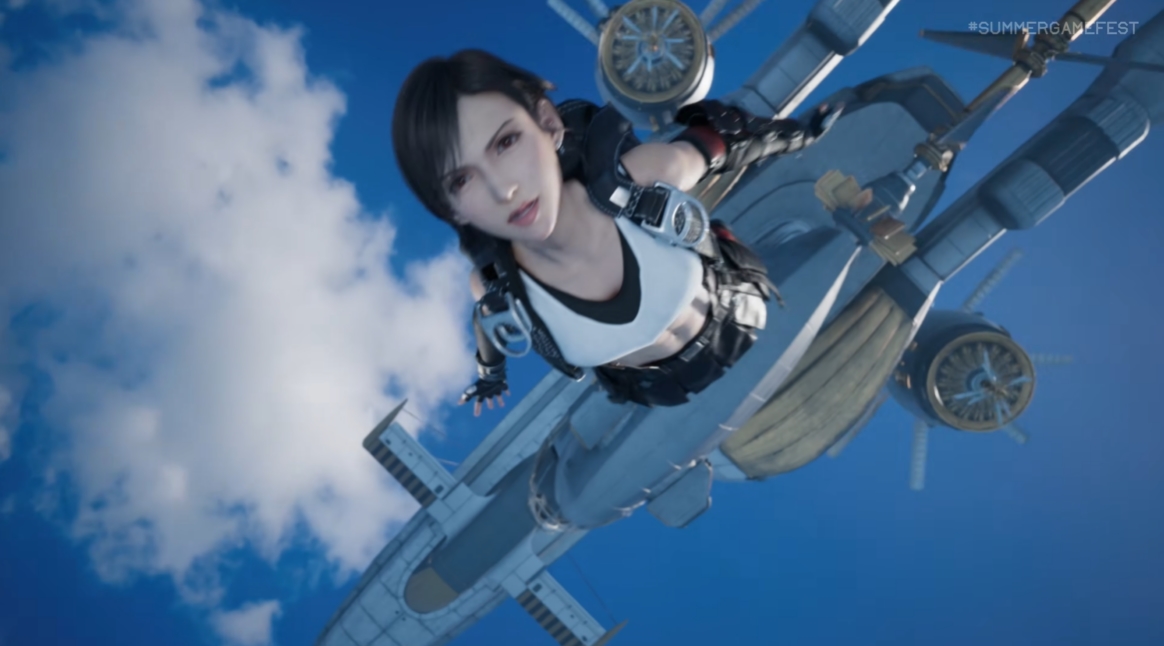 game_watch's tweet photo. 「FF7 リベレーション」ハイウインドがすごい！ 各地を飛び回りシームレスにパラシュート降下できる【SGF2026】　 https://t.co/qaHPHyuOeT https://t.co/xRJpdkkPEF