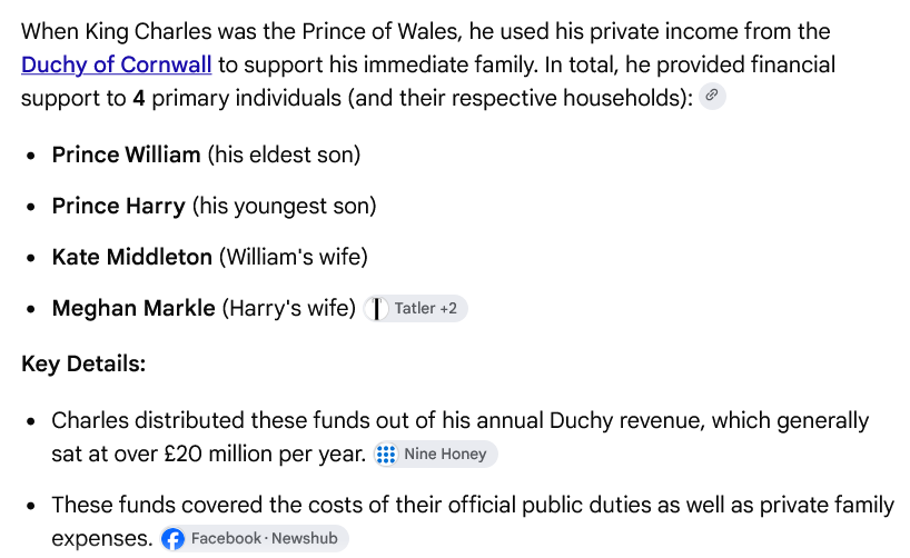 RobinLKing3rd's tweet photo. @ShakeLS So First #QueenElizabethII set it up and Paid it out of her #private #Duchy of #Lancaster #income  , after her death #KingCharlesIII Paid for it from Same Duchy , Before he was using Private Duchy of Cornwall To support himself wife &amp; both sons &amp; wives &amp; their children. https://t.co/2N3H0SPZ2f