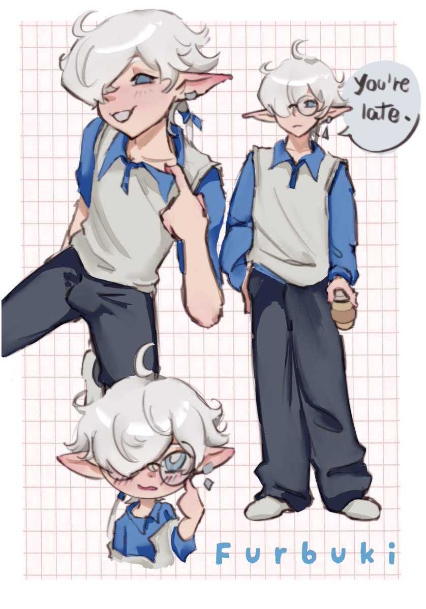 furbuki's tweet photo. Date outfit Alphinaud https://t.co/FRpPSDPCB9
