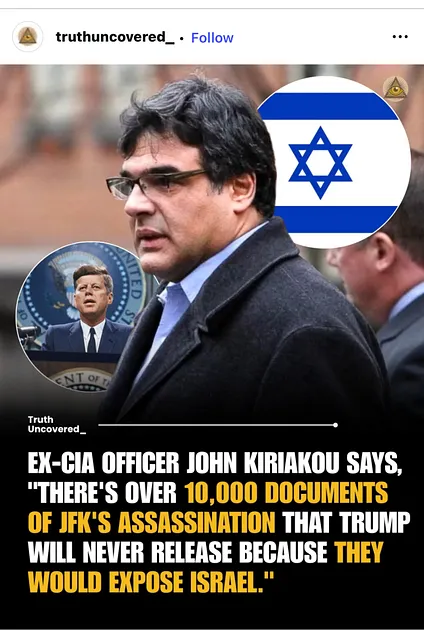 judymorris3's tweet photo. We the American People have a right to know the truth about the role of Israel and the USG in the assassination of #JFK. https://t.co/WGeqKcVzvW