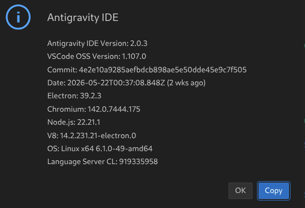 LuixSP's tweet photo. What`s going on @antigravity? I get a notification to update and install. I still get an update notification after installing it and still is version 2.0.3, not 2.0.4 🙄 https://t.co/pnIinokOqe