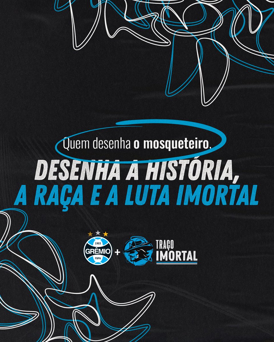 Gremio's tweet photo. TRAÇO IMORTAL 🇪🇪 Tu quer ver o teu desenho virando o nosso novo Mosqueteiro? Então te liga que pode se tornar realidade!

👉🏾 O torcedor gremista tem até o dia 26/06 para enviar um desenho com sua versão única do Mosqueteiro
👉🏾 Um grupo de jurados qualificados, escolhidos a dedo pelo Grêmio, selecionará os 4 desenhos finalistas
👉🏾 A escolha da nova versão do nosso mascote será realizada em votação com os Tricolores

Inscrições e informações em: https://t.co/i6H3b9kSPV