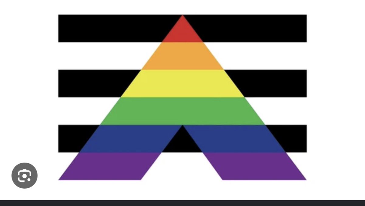 HazelnutSupreme's tweet photo. @CynderSkull25 @RoseMetal776032 They are literally having the ally flags. This is the straight ally flag. They are not lying, it LITERALLY shows it in the canon material. Abel is, very much, straight as confined by the OFFICIAL merchandise. https://t.co/AspAZOoeja