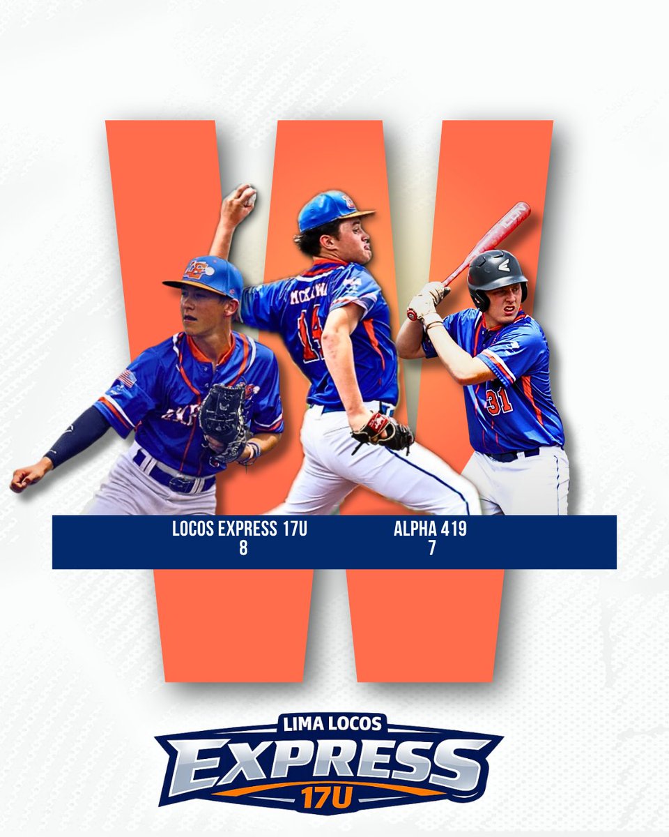 LocosExpressLE's tweet photo. GRIT WIN π€π₯
Locos Express 17u holds off Alpha 419 for the 8-7 dub!
πͺ @CaptainCoop14 dealt: 6 IP | 5 K
π₯ @khengstler27: 2-RBI double
β‘ @JackWenzinger: 2 H | 2 R | RBI
Right back to work tomorrow
β° 9AM & 1:30PM|π Scott Park (Toledo)
#BuiltNoBought #LocosExpress17u #Compete https://t.co/VqZDtBG6DB